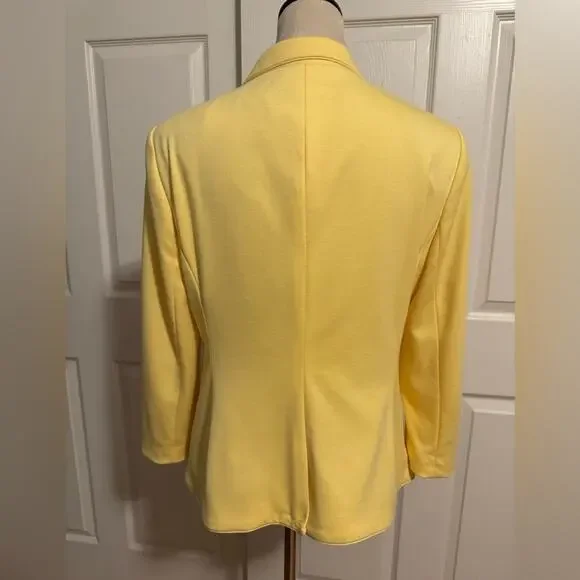 The Limited Yellow Blazer Jacket Size L - Picture 4 of 11
